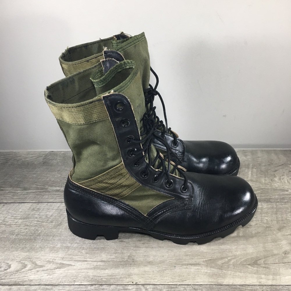 Vintage Bata Jungle 2nd Pattern Vietnam Era Spike Protective Combat Boots Size 7